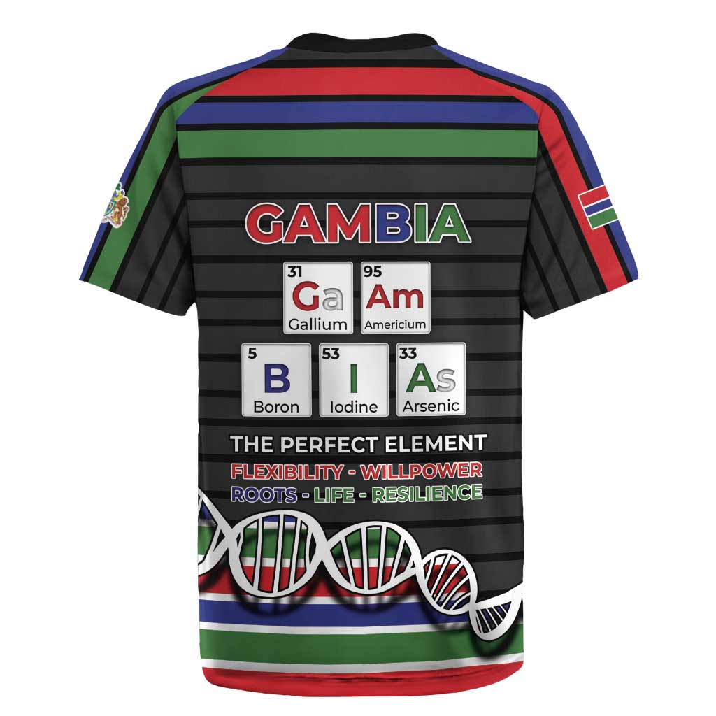 Gambia Rugby Jersey Perfect Periodic Element Of African - Wonder Print Shop