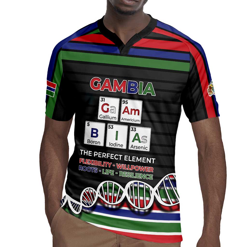 Gambia Rugby Jersey Perfect Periodic Element Of African - Wonder Print Shop