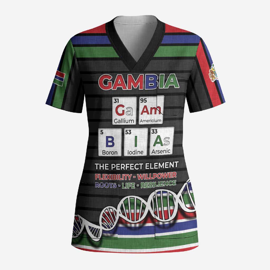 Gambia Scrub Top Perfect Periodic Element Of African - Wonder Print Shop