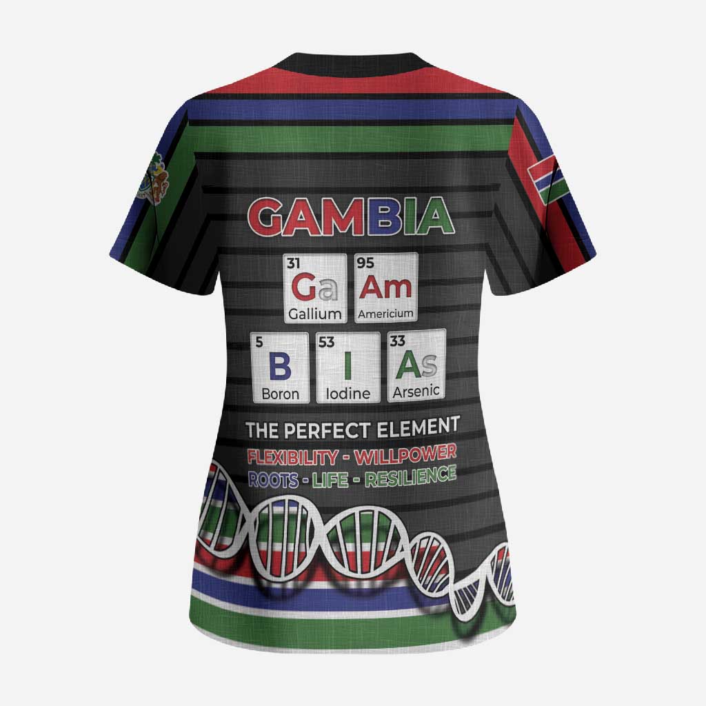 Gambia Scrub Top Perfect Periodic Element Of African - Wonder Print Shop