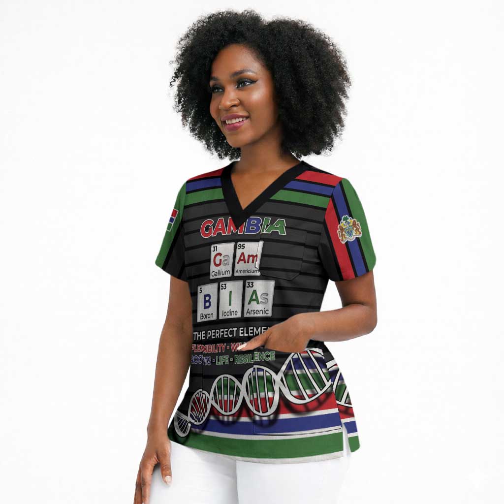 Gambia Scrub Top Perfect Periodic Element Of African - Wonder Print Shop