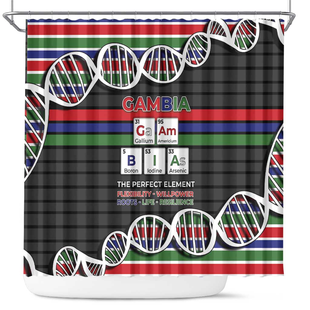 Gambia Shower Curtain Perfect Periodic Element Of African - Wonder Print Shop
