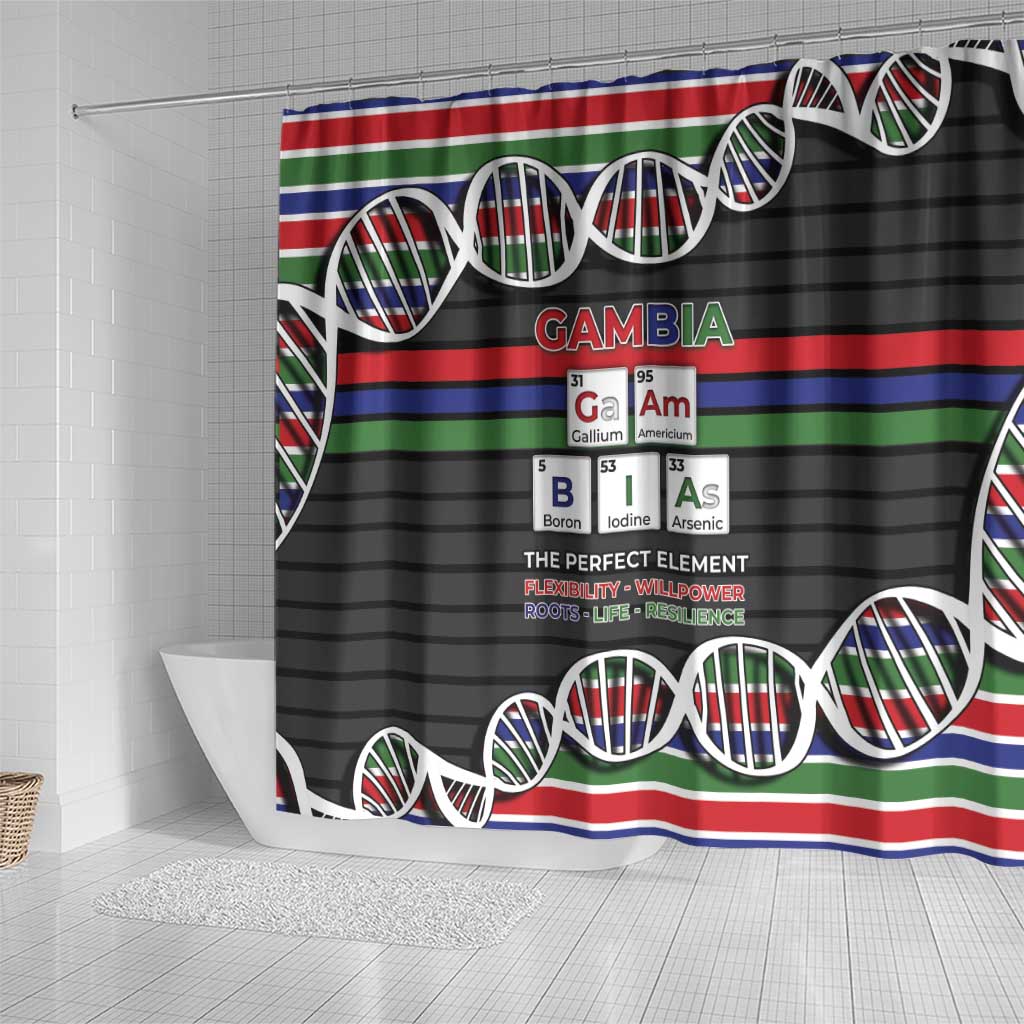 Gambia Shower Curtain Perfect Periodic Element Of African - Wonder Print Shop