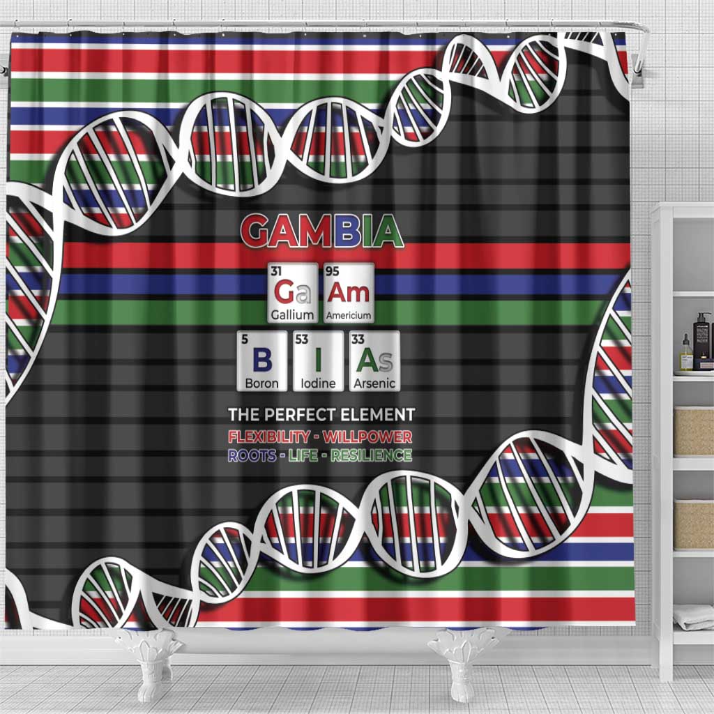 Gambia Shower Curtain Perfect Periodic Element Of African - Wonder Print Shop
