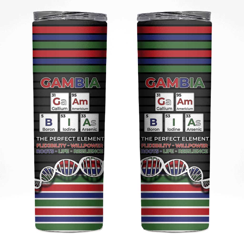 Gambia Skinny Tumbler Perfect Periodic Element Of African - Wonder Print Shop