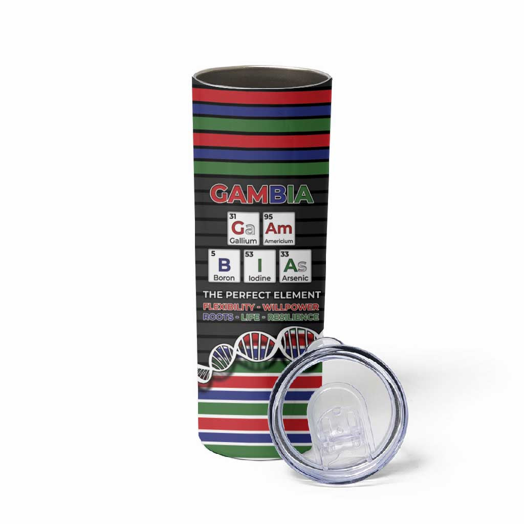 Gambia Skinny Tumbler Perfect Periodic Element Of African - Wonder Print Shop