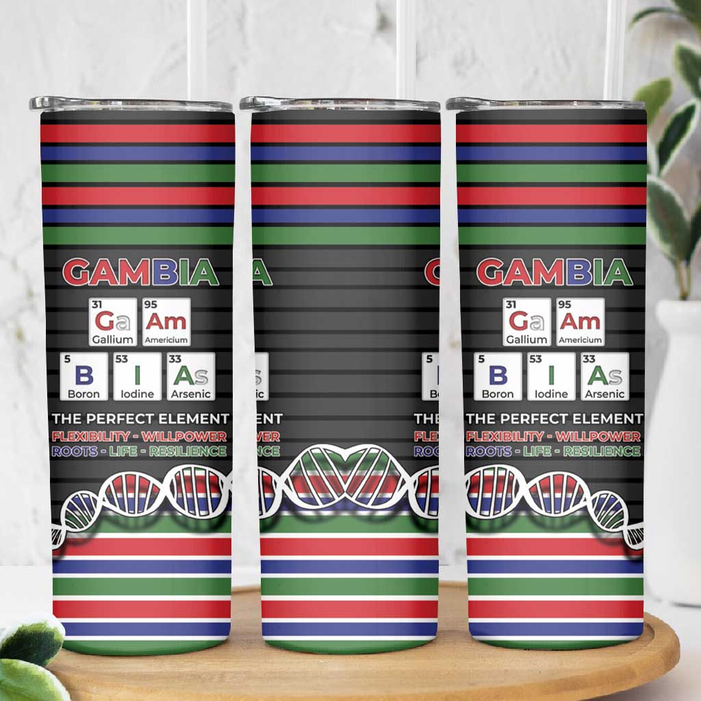 Gambia Skinny Tumbler Perfect Periodic Element Of African - Wonder Print Shop