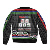Gambia Sleeve Zip Bomber Jacket Perfect Periodic Element Of African - Wonder Print Shop