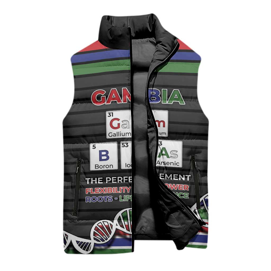 Gambia Sleeveless Puffer Jacket Perfect Periodic Element Of African - Wonder Print Shop