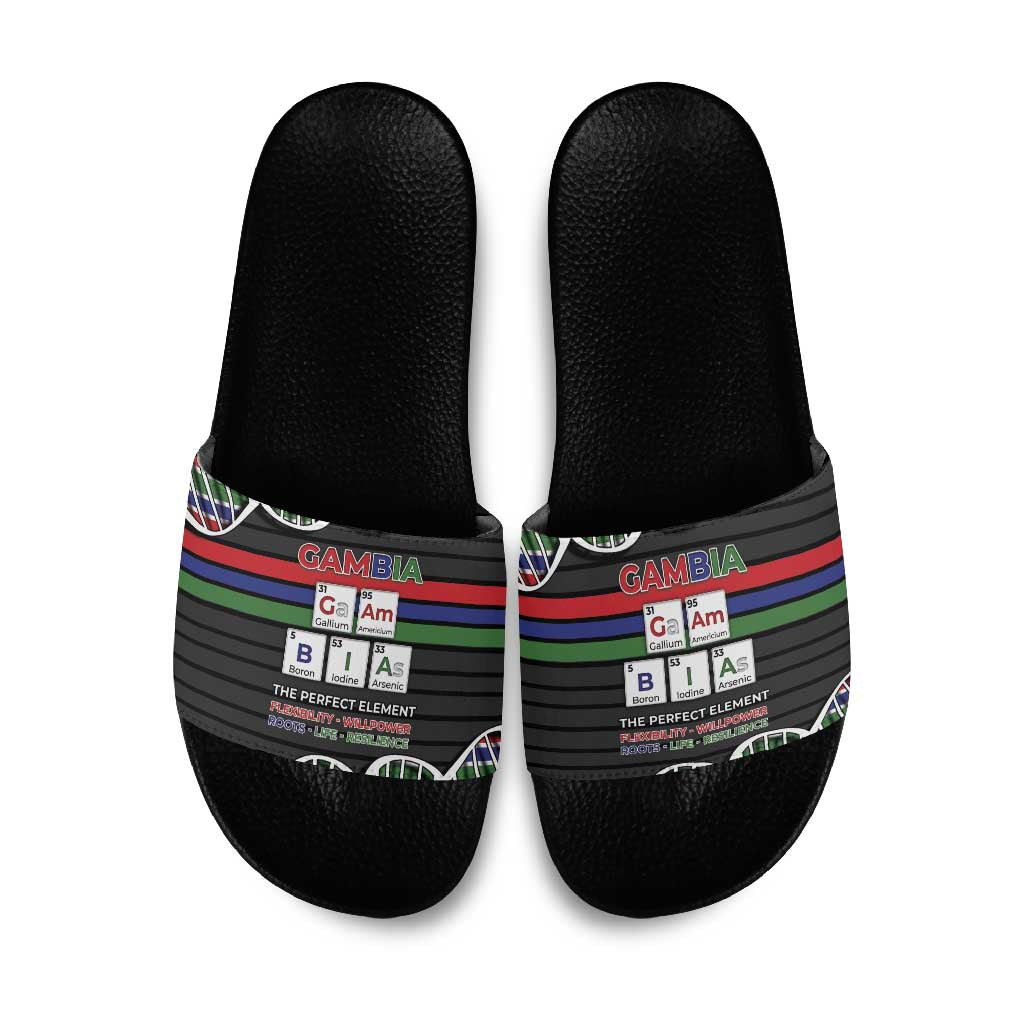 Gambia Slide Sandals Perfect Periodic Element Of African - Wonder Print Shop