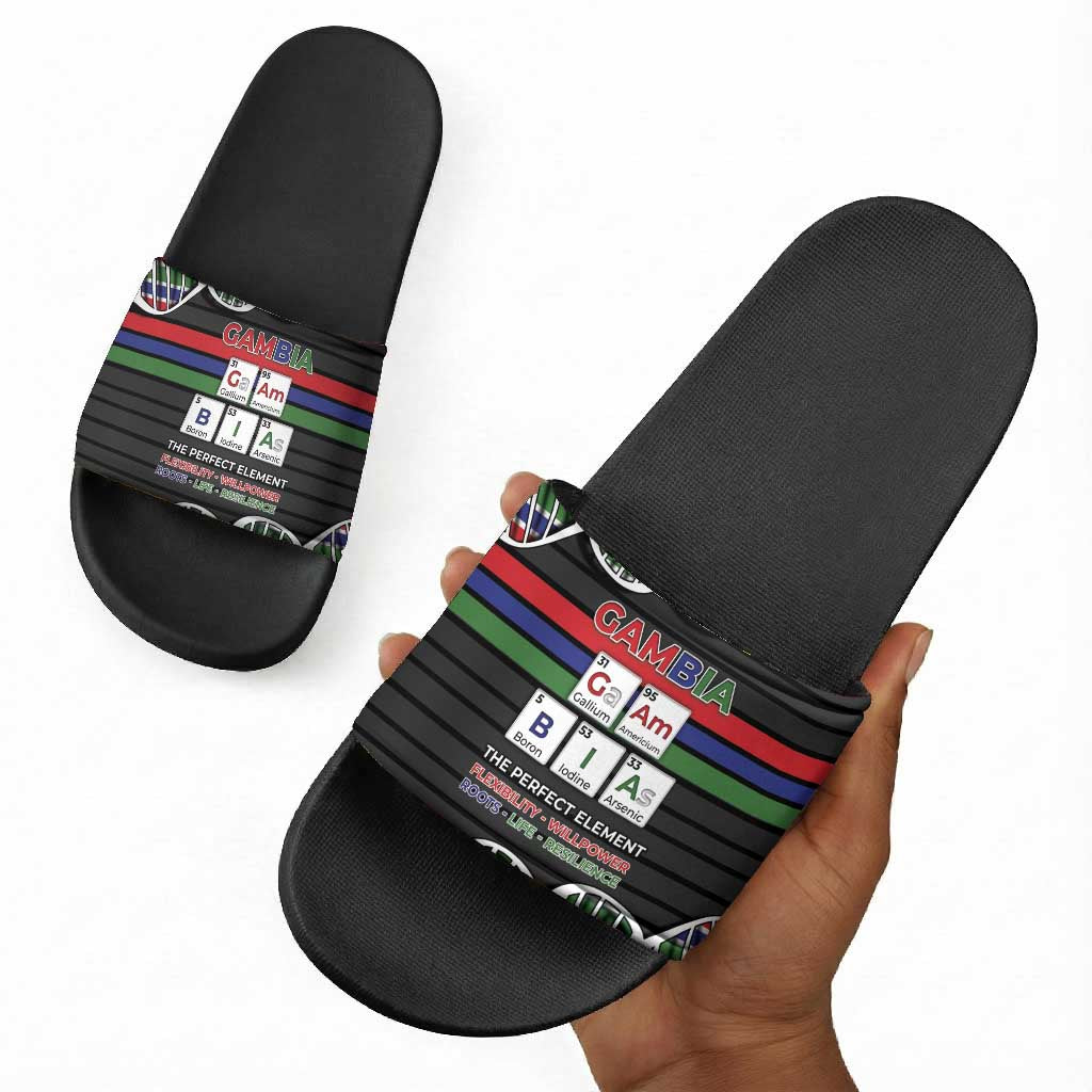 Gambia Slide Sandals Perfect Periodic Element Of African - Wonder Print Shop