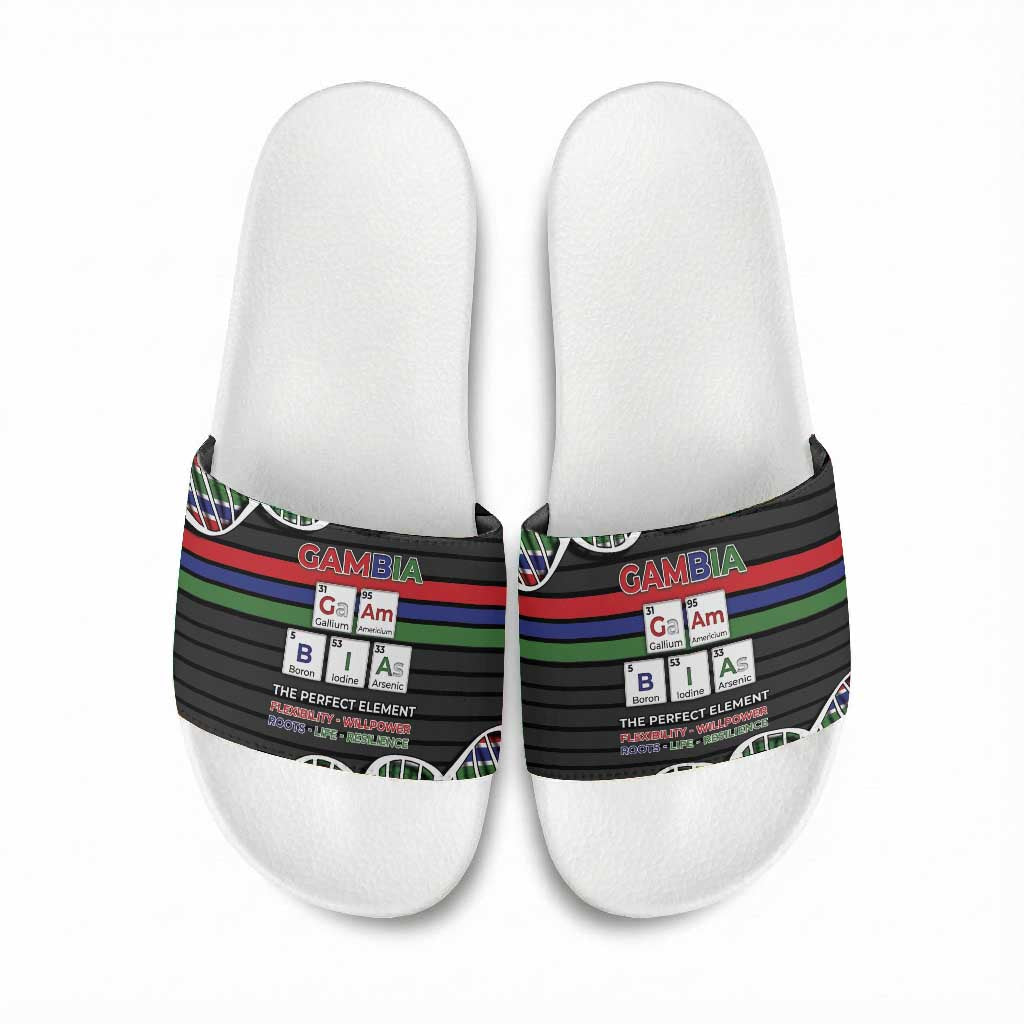 Gambia Slide Sandals Perfect Periodic Element Of African - Wonder Print Shop