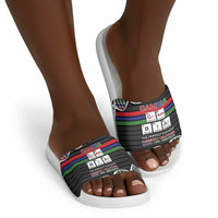 Gambia Slide Sandals Perfect Periodic Element Of African - Wonder Print Shop