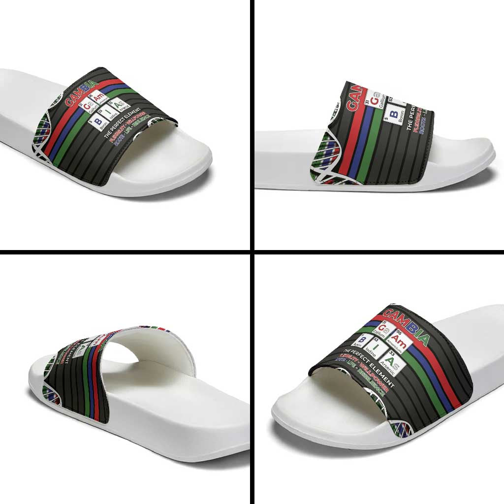 Gambia Slide Sandals Perfect Periodic Element Of African - Wonder Print Shop