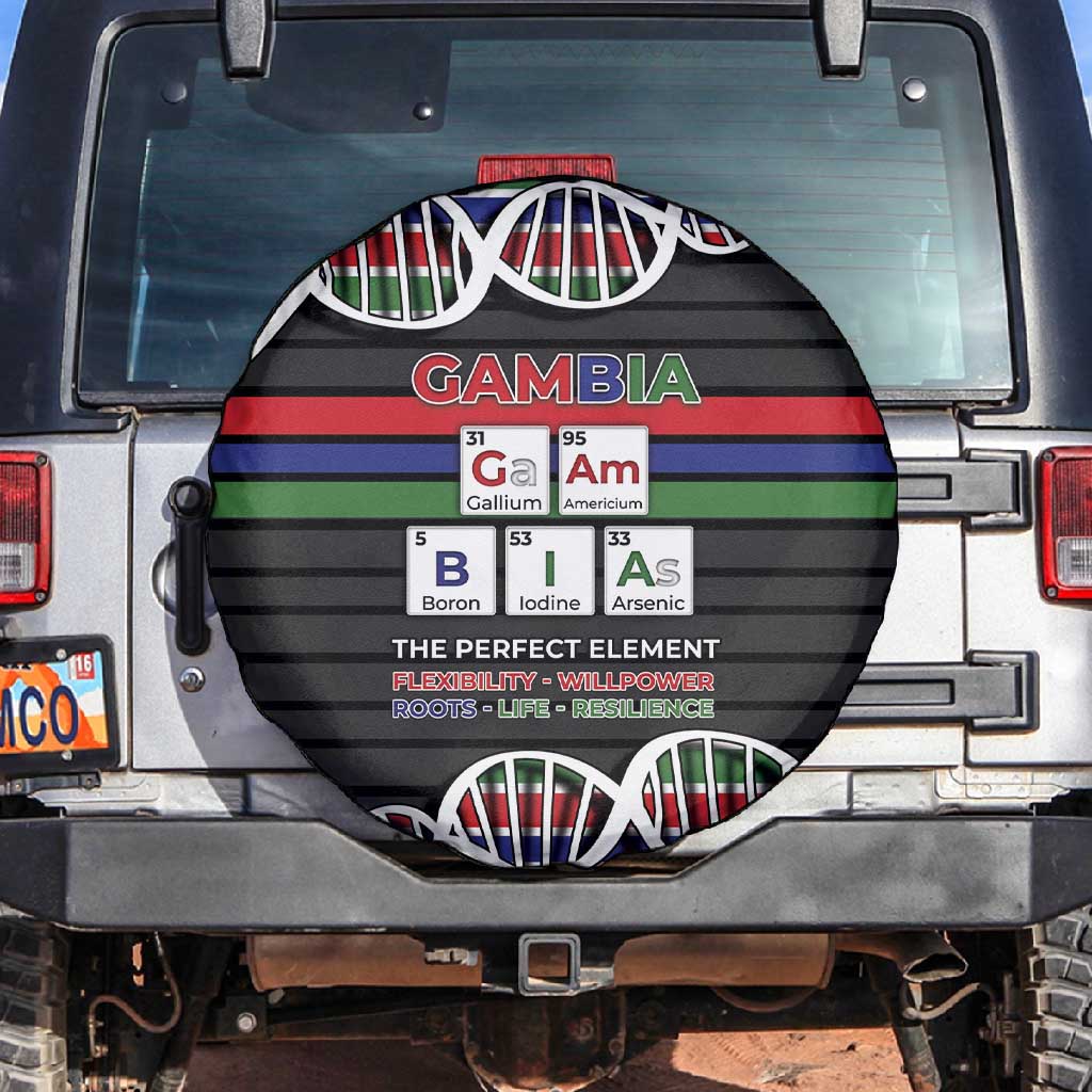 Gambia Spare Tire Cover Perfect Periodic Element Of African - Wonder Print Shop