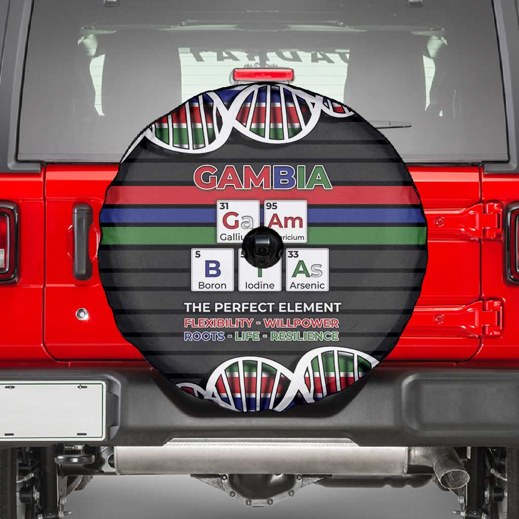 Gambia Spare Tire Cover Perfect Periodic Element Of African - Wonder Print Shop