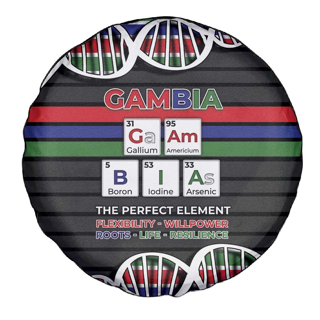 Gambia Spare Tire Cover Perfect Periodic Element Of African - Wonder Print Shop