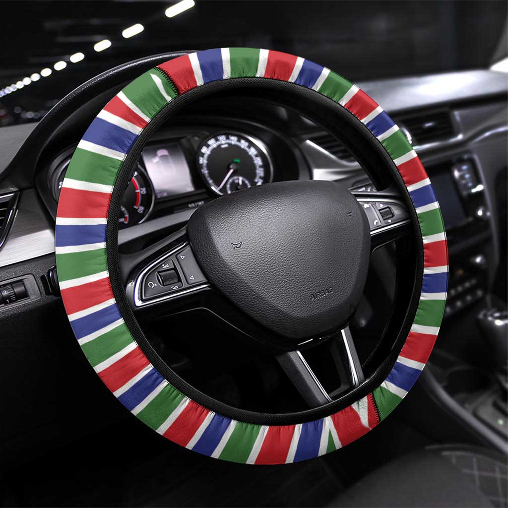 Gambia Steering Wheel Cover Perfect Periodic Element Of African - Wonder Print Shop
