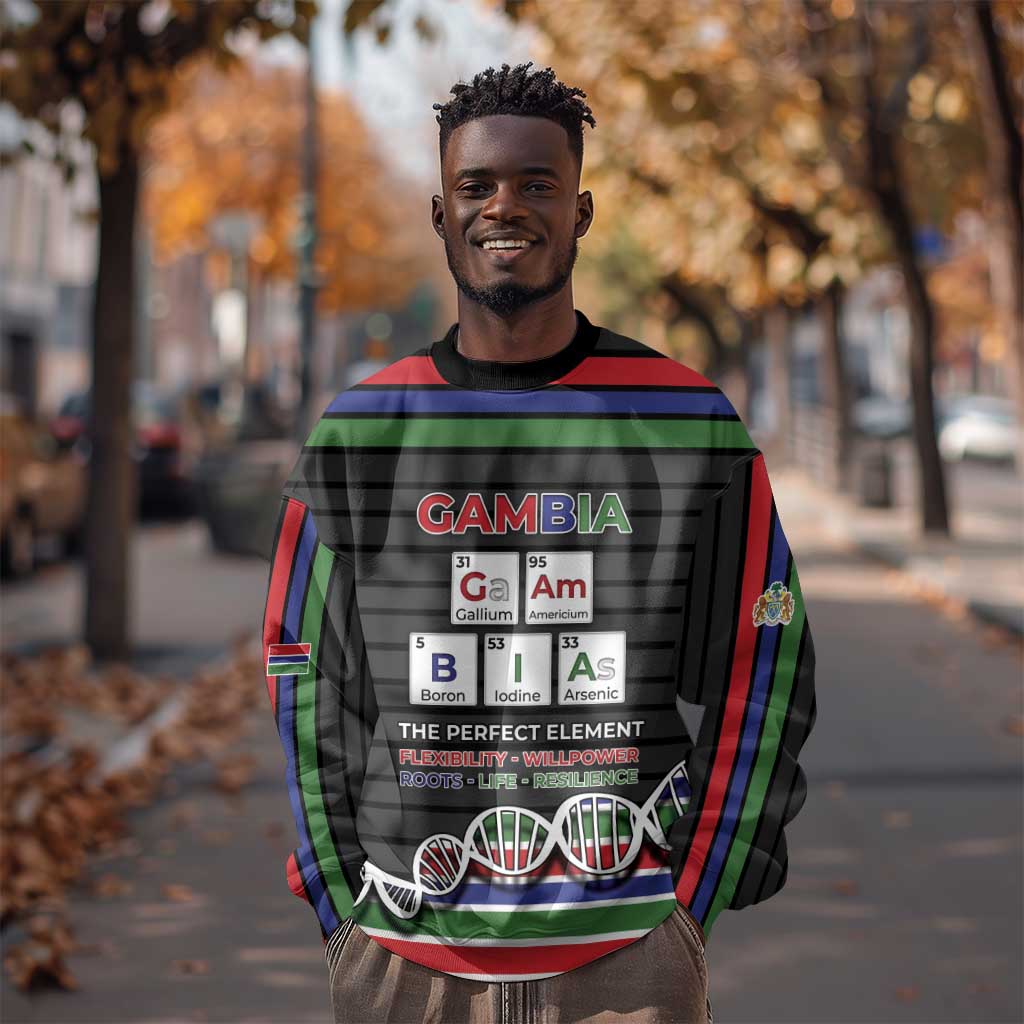 Gambia Sweatshirt Perfect Periodic Element Of African - Wonder Print Shop