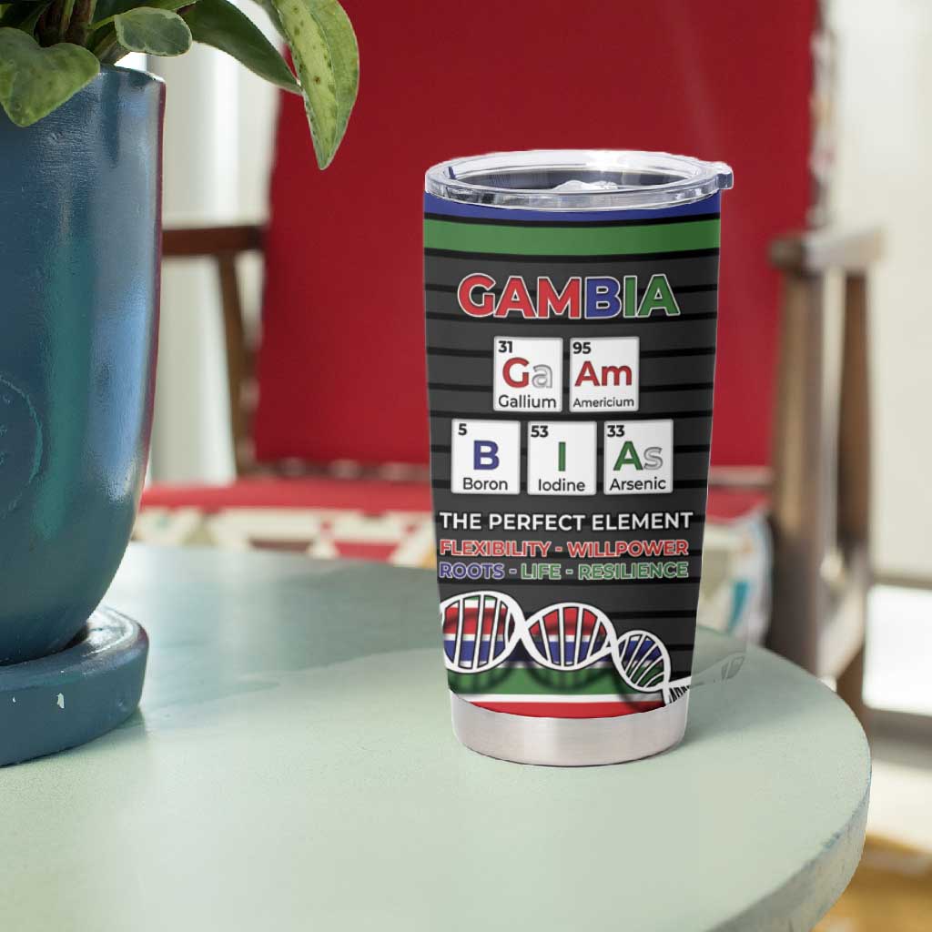 Gambia Tumbler Cup Perfect Periodic Element Of African - Wonder Print Shop