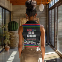 Gambia Women Sleeveless Polo Shirt Perfect Periodic Element Of African - Wonder Print Shop