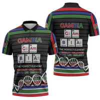Gambia Zipper Polo Shirt Perfect Periodic Element Of African - Wonder Print Shop