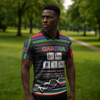 Gambia Zipper Polo Shirt Perfect Periodic Element Of African - Wonder Print Shop