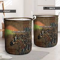Burkina Faso Laundry Basket African Tribal Horse Patchwork Style - Wonder Print Shop