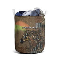 Burkina Faso Laundry Basket African Tribal Horse Patchwork Style - Wonder Print Shop