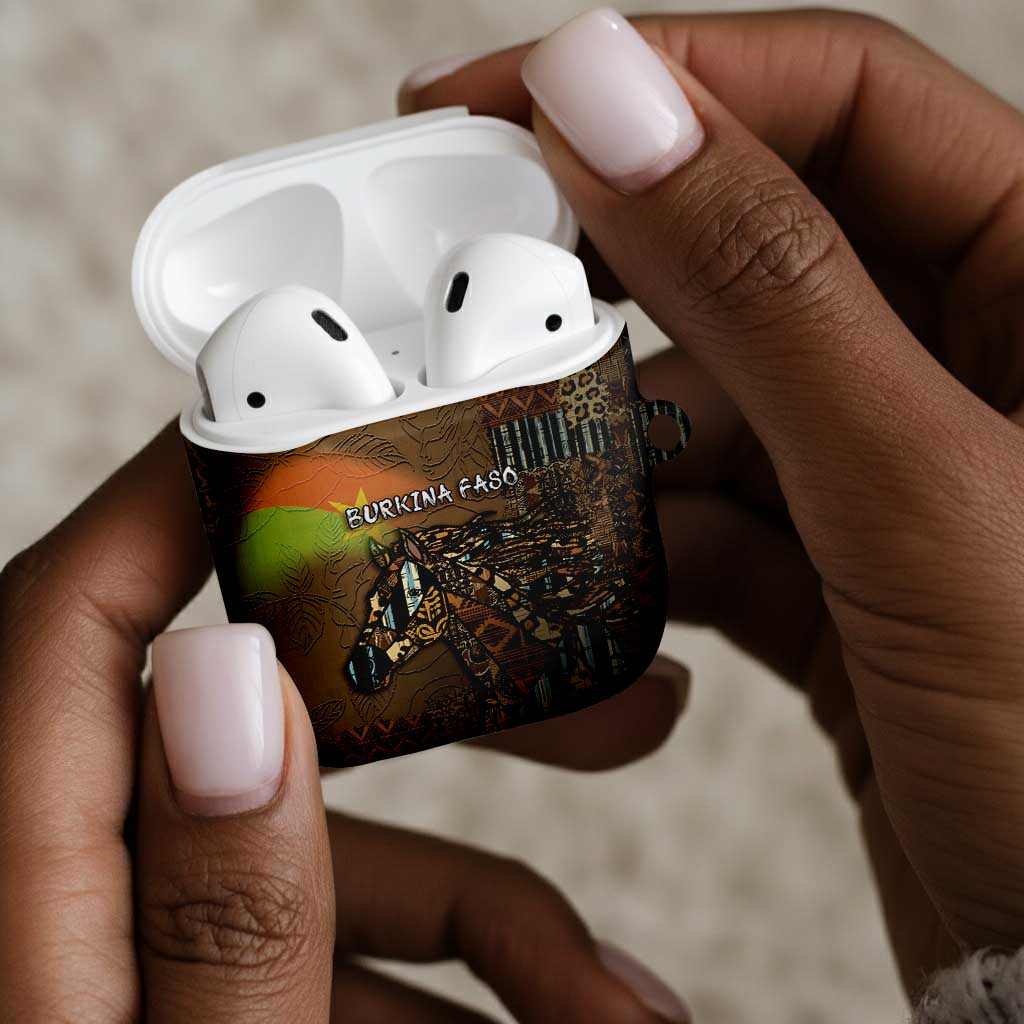 Burkina Faso AirPods Case African Tribal Horse Patchwork Style - Wonder Print Shop