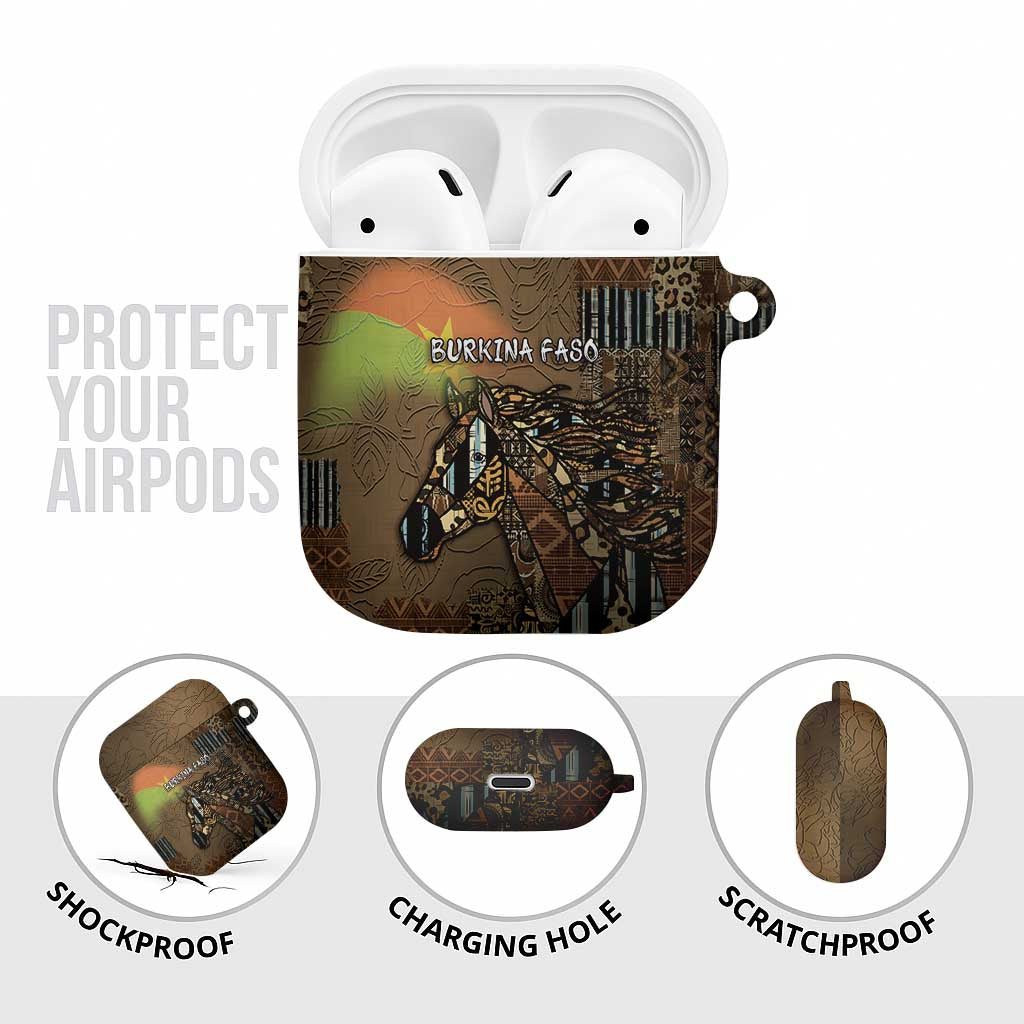 Burkina Faso AirPods Case African Tribal Horse Patchwork Style - Wonder Print Shop