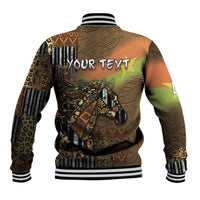 Personalized Burkina Faso Baseball Jacket African Tribal Horse Patchwork Style - Wonder Print Shop