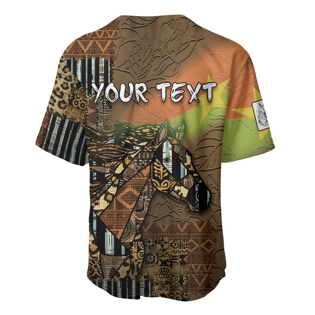 Personalized Burkina Faso Baseball Jersey African Tribal Horse Patchwork Style - Wonder Print Shop