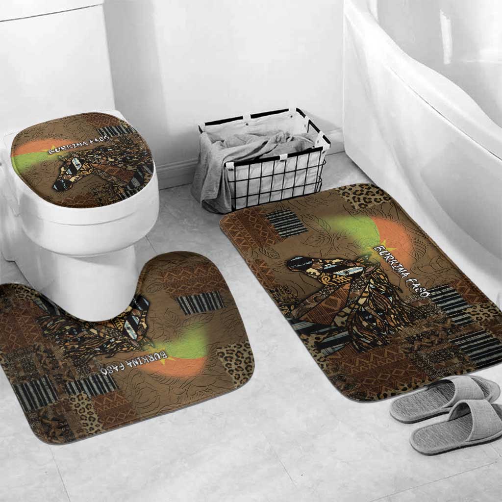 Burkina Faso Bathroom Set African Tribal Horse Patchwork Style - Wonder Print Shop