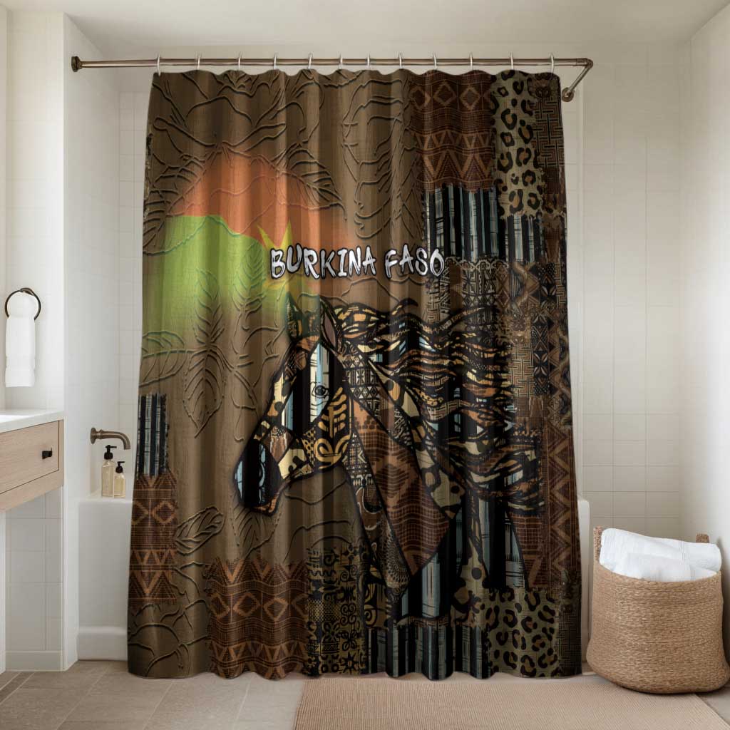 Burkina Faso Bathroom Set African Tribal Horse Patchwork Style - Wonder Print Shop