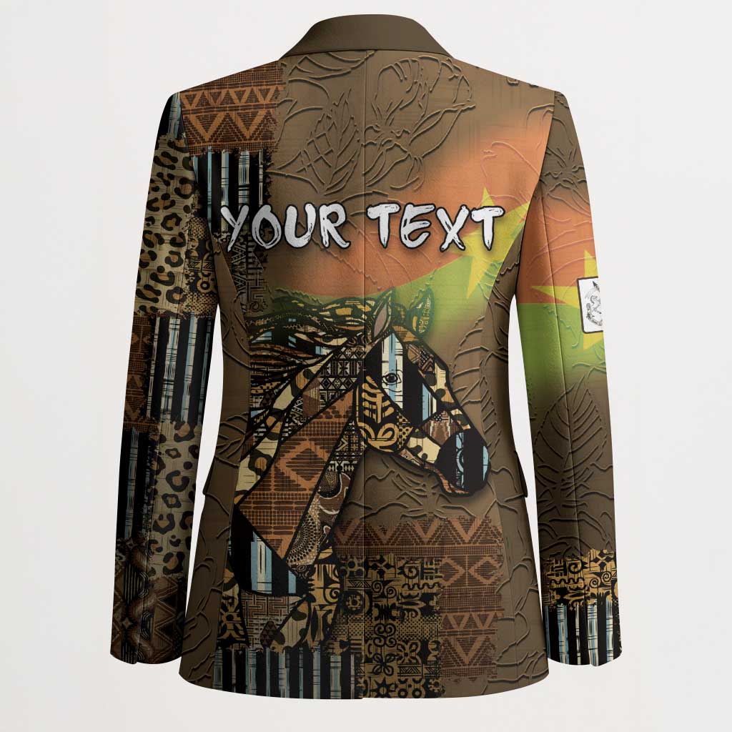 Personalized Burkina Faso Blazer African Tribal Horse Patchwork Style - Wonder Print Shop