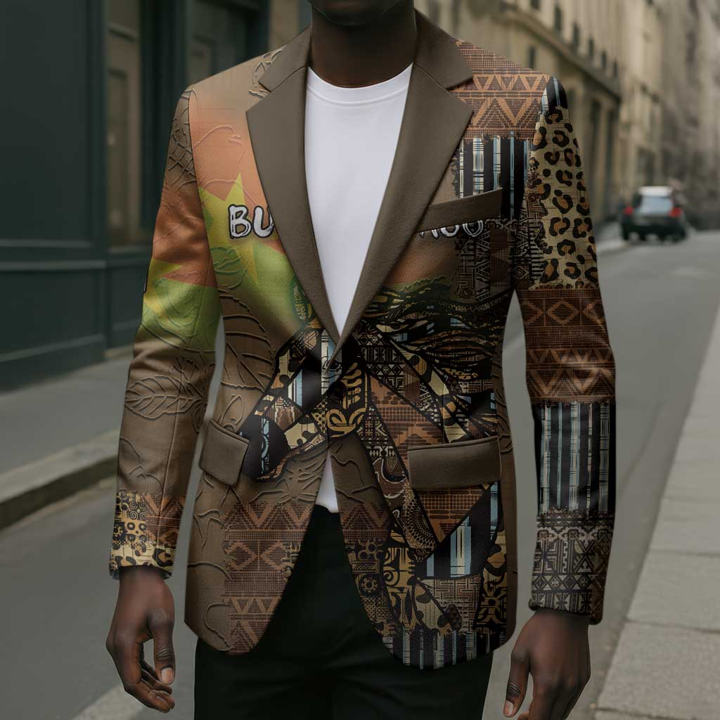 Personalized Burkina Faso Blazer African Tribal Horse Patchwork Style - Wonder Print Shop