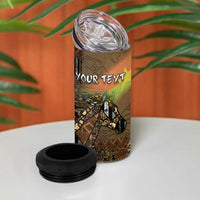 Personalized Burkina Faso 4 in 1 Can Cooler Tumbler African Tribal Horse Patchwork Style - Wonder Print Shop