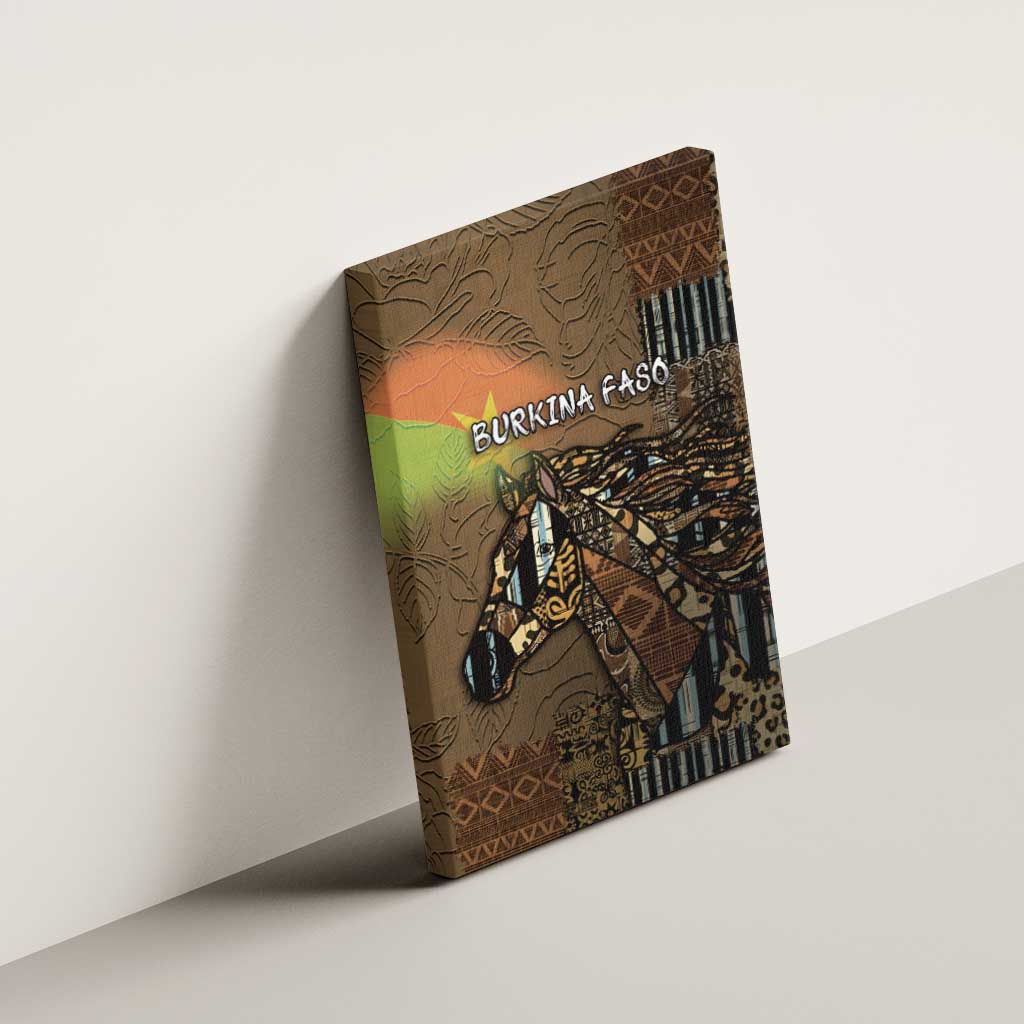 Burkina Faso Canvas Wall Art African Tribal Horse Patchwork Style - Wonder Print Shop