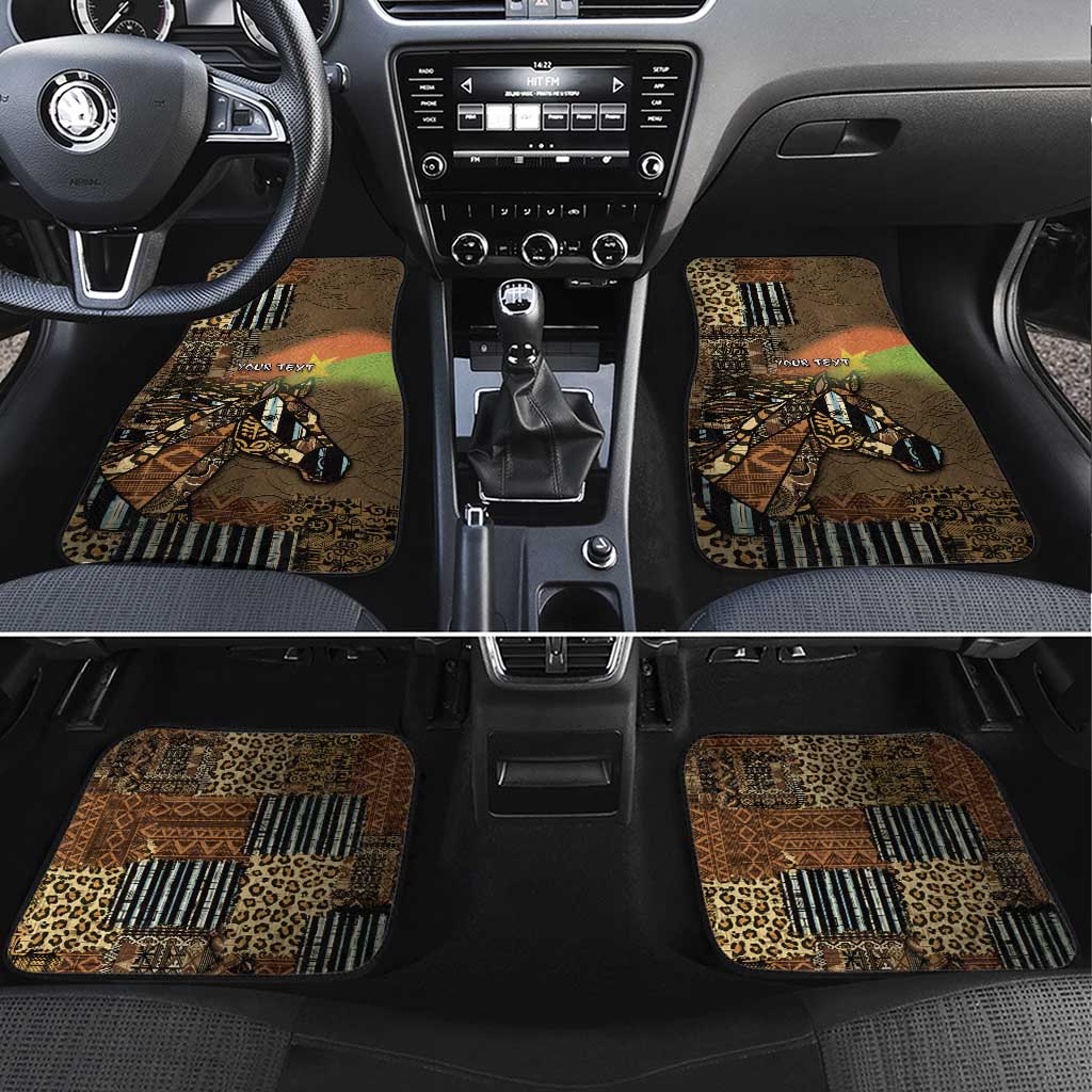 Personalized Burkina Faso Car Mats African Tribal Horse Patchwork Style - Wonder Print Shop