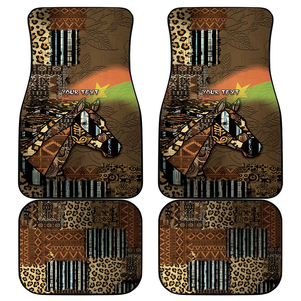 Personalized Burkina Faso Car Mats African Tribal Horse Patchwork Style - Wonder Print Shop