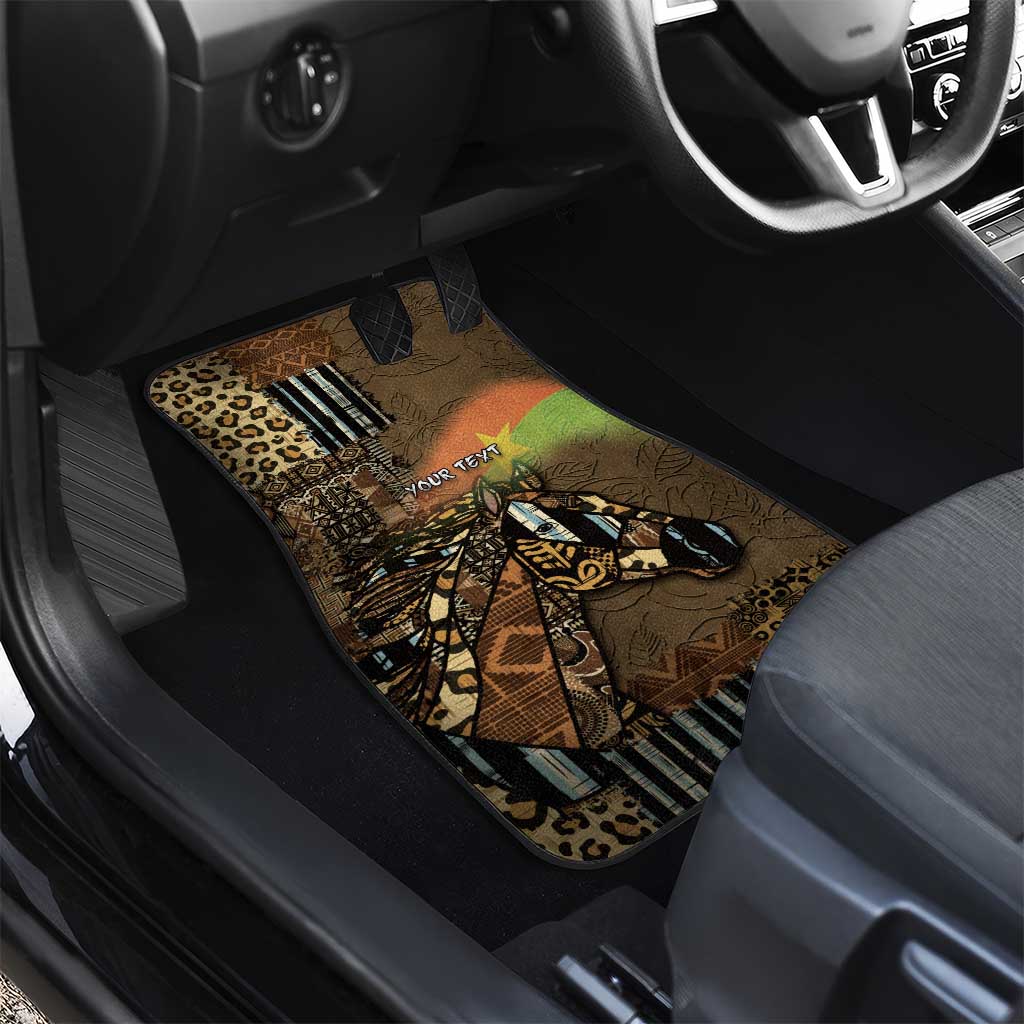 Personalized Burkina Faso Car Mats African Tribal Horse Patchwork Style - Wonder Print Shop