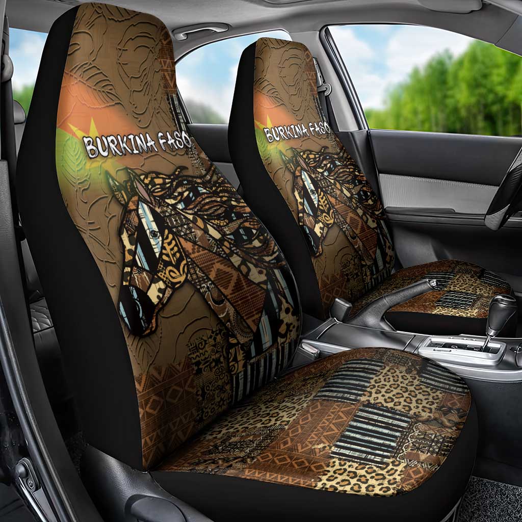 Burkina Faso Car Seat Cover African Tribal Horse Patchwork Style - Wonder Print Shop