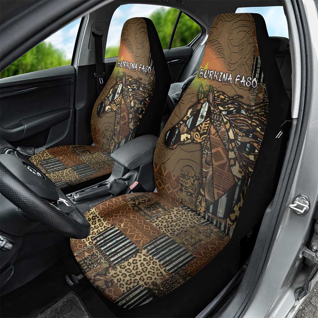 Burkina Faso Car Seat Cover African Tribal Horse Patchwork Style - Wonder Print Shop
