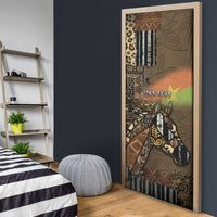 Personalized Burkina Faso Door Cover African Tribal Horse Patchwork Style - Wonder Print Shop