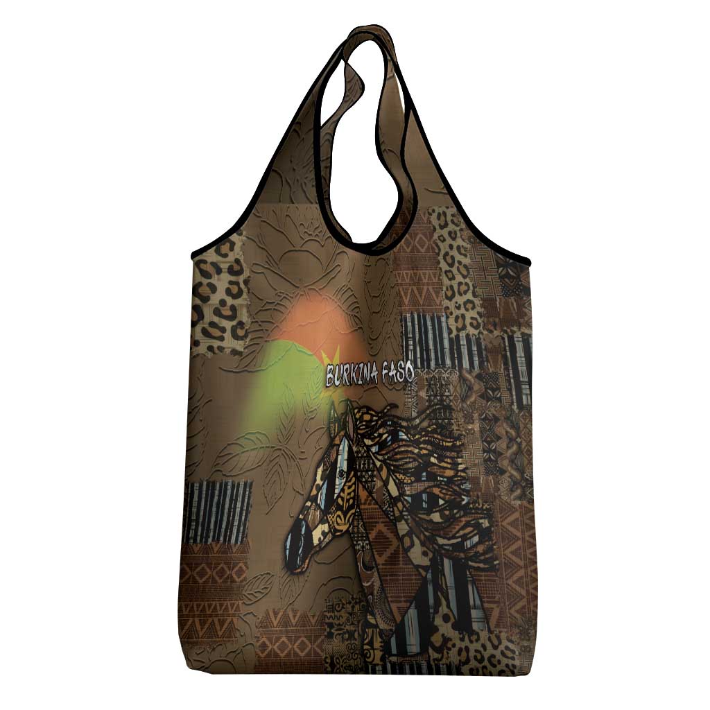 Burkina Faso Grocery Bag African Tribal Horse Patchwork Style - Wonder Print Shop