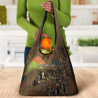 Burkina Faso Grocery Bag African Tribal Horse Patchwork Style - Wonder Print Shop