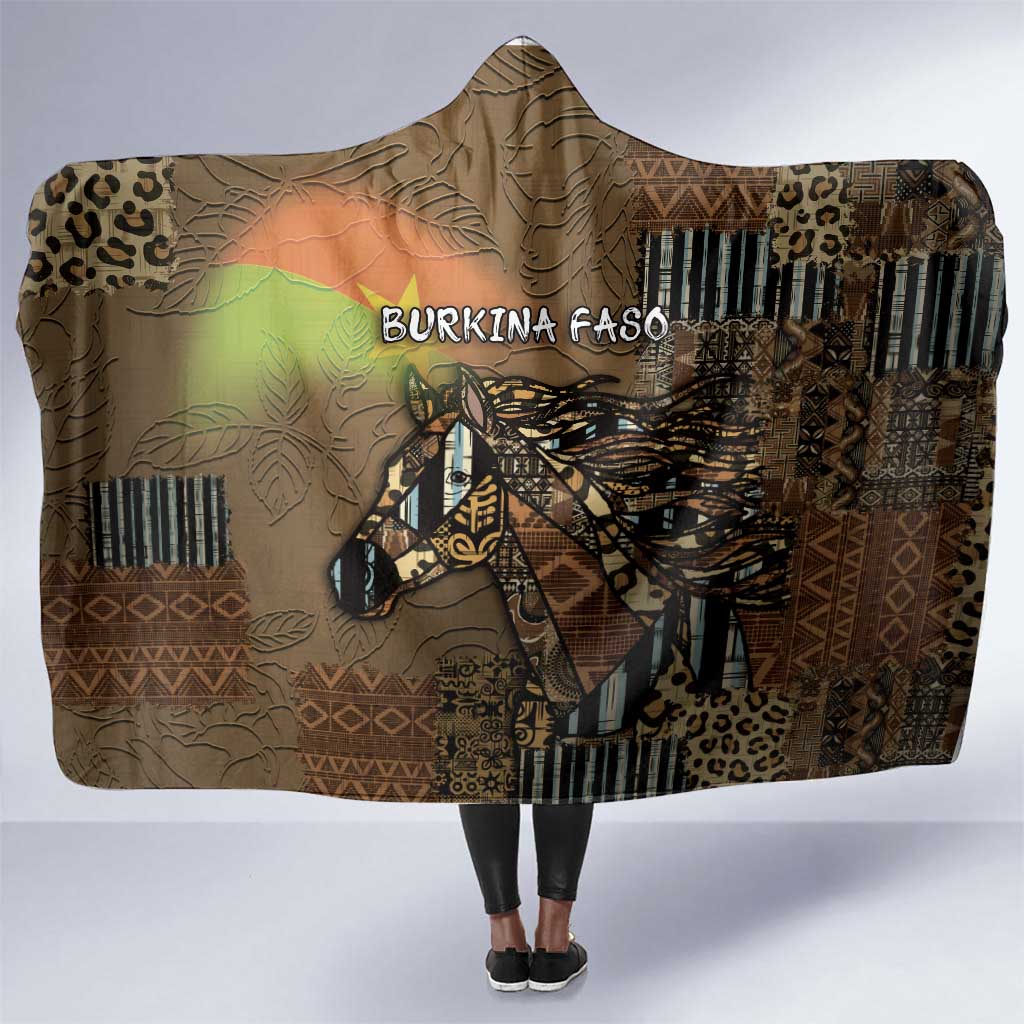 Burkina Faso Hooded Blanket African Tribal Horse Patchwork Style - Wonder Print Shop