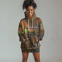 Personalized Burkina Faso Hoodie Dress African Tribal Horse Patchwork Style - Wonder Print Shop