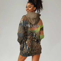 Personalized Burkina Faso Hoodie Dress African Tribal Horse Patchwork Style - Wonder Print Shop